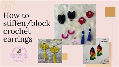 crochet earrings etsy|how to stiffen crochet earrings.